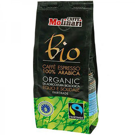 Кофе Molinari Arabica Organic 100%, Био Органик Арабика, Молотый, 250гр
