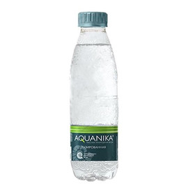 Вода Акваника 0.2л, с газом, пластик