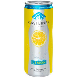 Минеральная вода Гаштайнер (Gasteiner) с газом, сок лимона 0.33л ж/б