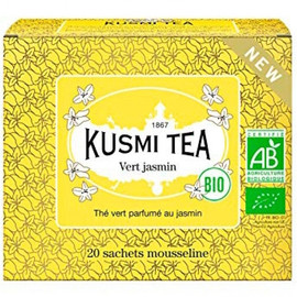 Kusmi tea «Green jasmine» Зеленый чай со вкусом жасмина Organic, Саше 2,2гр *20шт