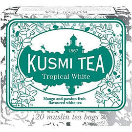 Kusmi tea «Tropical White» Mango and passion fruit Белый чай со вкусом манго и маракуйи, Саше 2,2гр *20шт