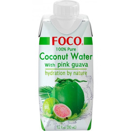 Кокосовая вода с соком розовой гуавы 
