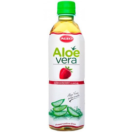 Aleo Напиток с Алоэ Вера, со вкусом клубники 0.5л