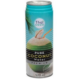 100% Кокосовая вода «Thai Coco», 0.52л, ж/б