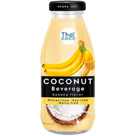 Кокосовый напиток «Thai Coco» Coconut Beverage Bottle Banana со вкусом Банана 0.28л