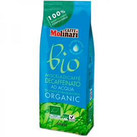 Кофе Molinari Arabica Organic Decaffeinato 100%, Био Органик Арабика, Молотый, 250гр