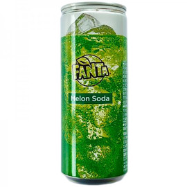 Газированный напиток «Fanta» Melon Soda, Фанта Мелон Сода Дыня 0.25л, ж/б