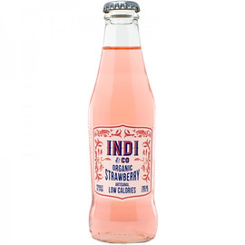 Тоник «Indi» Organic Strawberry Tonic, Инди Органический Тоник Клубника, Бузина, Цитрусовые (USDA Organic) 0.2л, стекло