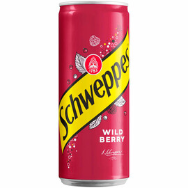 Газированный напиток «Schweppes» Wild Berry, Швепс Лесная Ягода 0.33л ж/б