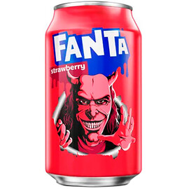 Газированный напиток «Fanta» Strawberry Limited Edition, Фанта Клубника Лимитед Эдишен (Серия: Black phone 2, Чёрный телефон 2) 0.355л, ж/б